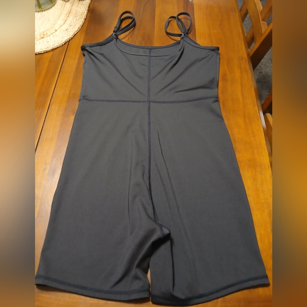 Automet Black Crew Neck Bodysuit One Piece
